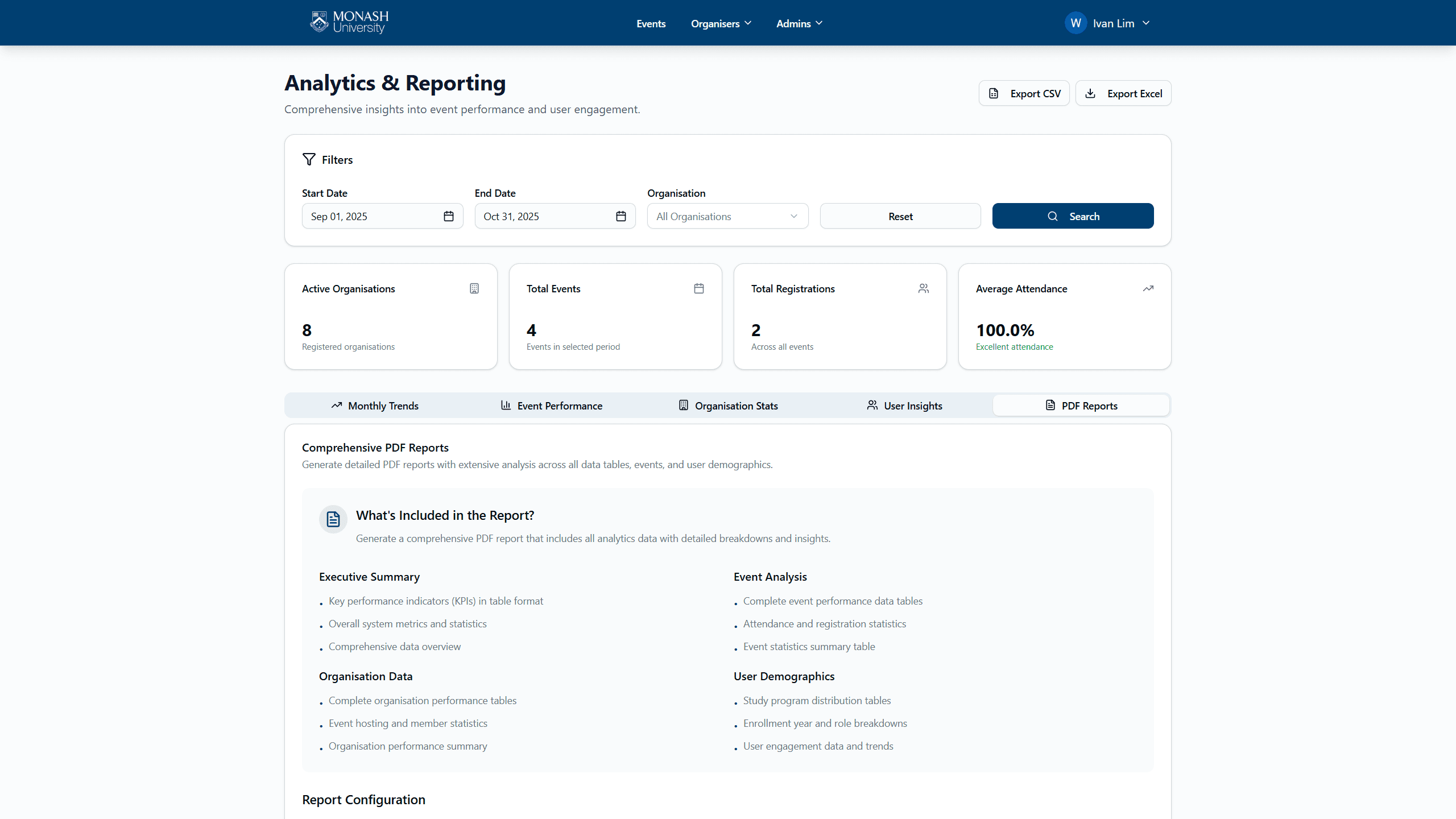 SEMS Analytics & Reporting
