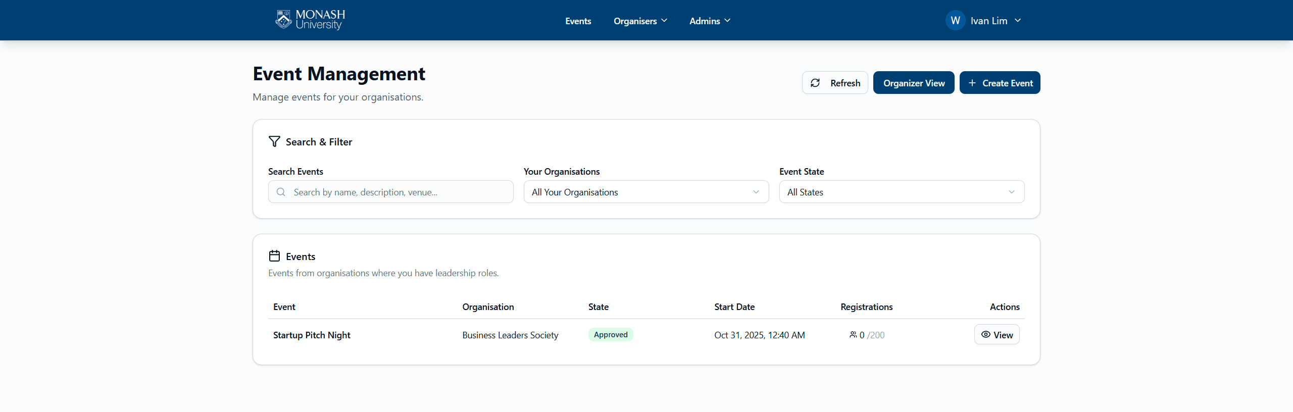 SEMS Event Creation 1